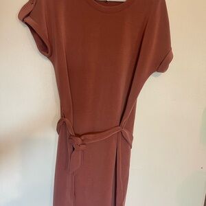 Cable & Gauge Brown Midi Dress